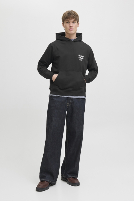 Jack & Jones jornorrebro typo back sweat hood sn